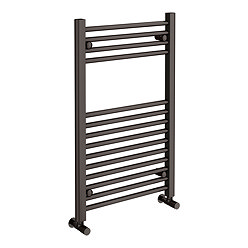 Brooklyn 800 x 500mm Black Nickel Straight Heated Towel Rail