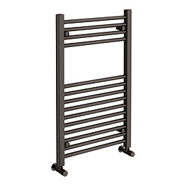 Brooklyn 800 x 500mm Black Nickel Straight Heated Towel Rail
