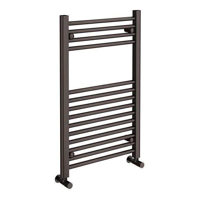 Brooklyn 800 x 500mm Black Nickel Straight Heated Towel Rail