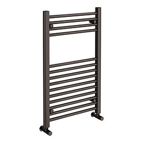 Brooklyn 800 x 500mm Black Nickel Straight Heated Towel Rail