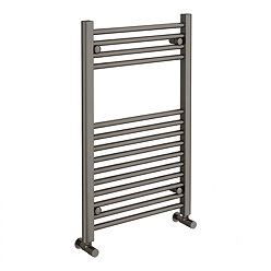 Brooklyn 800 x 500mm Black Nickel Straight Heated Towel Rail