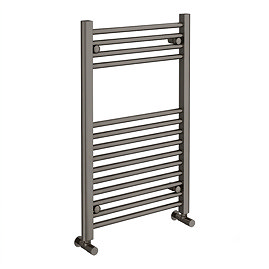 Brooklyn 800 x 500mm Black Nickel Straight Heated Towel Rail