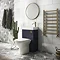 Arezzo 800 x 500mm Brushed Brass Straight Heated Towel Rail Feature Large Image