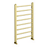 Brooklyn 800 x 500mm Brushed Brass Straight Heated Towel Rail  Profile Large Image