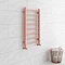 Brooklyn 800 x 500mm Rose Gold Straight Heated Towel Rail Large Image