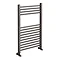 Brooklyn 800 x 500mm Satin Gunmetal Grey Straight Heated Towel Rail Large Image