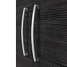 Brooklyn 800mm Black 2 Door Wall Hung Vanity Unit  Profile Large Image