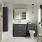 Brooklyn 800mm Gloss Grey 2 Drawer Floor Standing Vanity Unit Standard Large Image