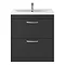 Brooklyn 800mm Gloss Grey 2 Drawer Floor Standing Vanity Unit  Feature Large Image