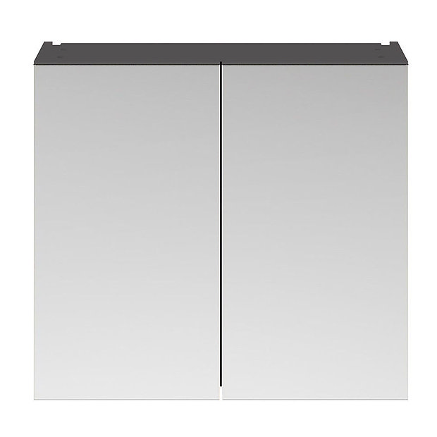 Brooklyn 800mm Gloss Grey Bathroom Mirror 2 Door Victorian
