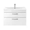 Brooklyn 800mm Gloss White 2 Drawer Wall Hung Vanity Unit  Feature Large Image