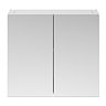 Brooklyn 800mm Gloss White Bathroom Mirror Cabinet - 2 Door  Feature Large Image