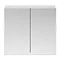 Brooklyn 800mm Gloss White Bathroom Mirror Cabinet - 2 Door  Feature Large Image