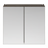 Brooklyn 800mm Grey Avola Bathroom Mirror Cabinet - 2 Door  Feature Large Image