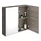 Brooklyn 800mm Grey Avola Bathroom Mirror Cabinet - 2 Door  Standard Large Image