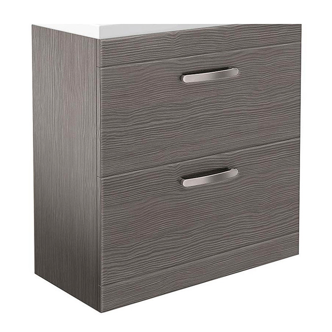 Brooklyn 800mm Grey Avola Floor Standing Vanity Cabinet (excluding Basin) Large Image