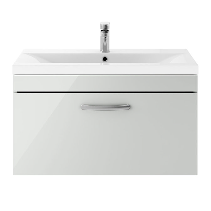Brooklyn 800mm Grey Mist 1 Drawer Wall Hung Vanity Unit Standard Large Image