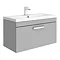 Brooklyn 800mm Grey Mist 1 Drawer Wall Hung Vanity Unit Large Image