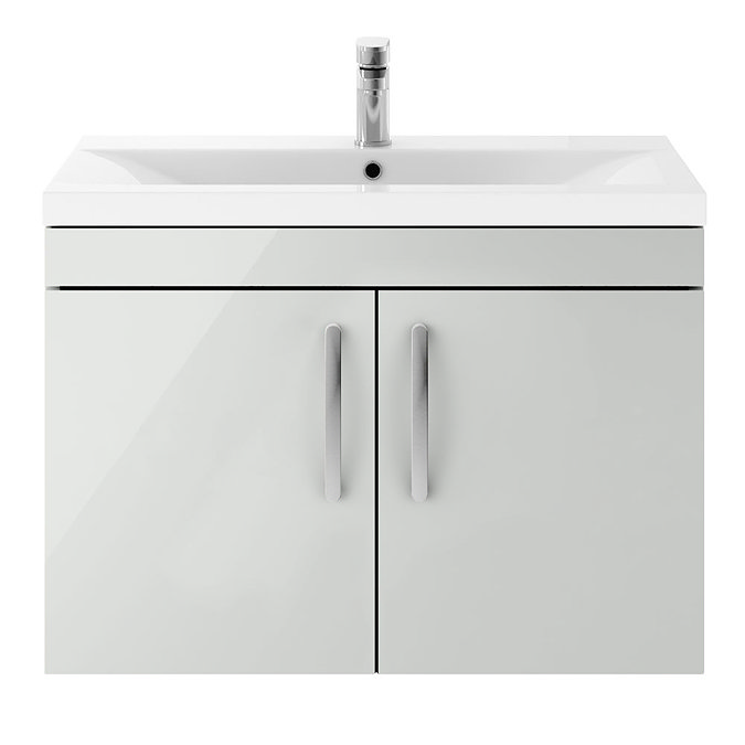 Brooklyn 800mm Grey Mist 2 Door Wall Hung Vanity Unit Standard Large Image