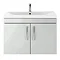 Brooklyn 800mm Grey Mist 2 Door Wall Hung Vanity Unit Standard Large Image