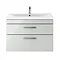 Brooklyn 800mm Grey Mist 2 Drawer Wall Hung Vanity Unit Standard Large Image