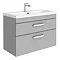 Brooklyn 800mm Grey Mist 2 Drawer Wall Hung Vanity Unit Large Image