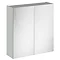 Brooklyn 800mm Grey Mist Bathroom Mirror Cabinet - 2 Door Large Image