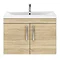 Brooklyn 800mm Natural Oak 2 Door Wall Hung Vanity Unit  Standard Large Image