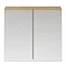 Brooklyn 800mm Natural Oak Bathroom Mirror Cabinet - 2 Door Feature Large Image