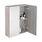 Brooklyn Bathroom Mirror Cabinet - 2 Door - Driftwood - 600mm Profile Large Image