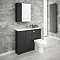 Brooklyn Bathroom Mirror & Fascia Cabinet - Black - 600mm  Profile Large Image