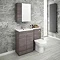 Brooklyn Bathroom Mirror & Fascia Cabinet - Grey Avola - 600mm  Profile Large Image