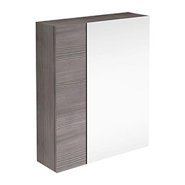 Brooklyn 600mm Bathroom Mirror & Fascia Cabinet - Grey Avola Medium Image