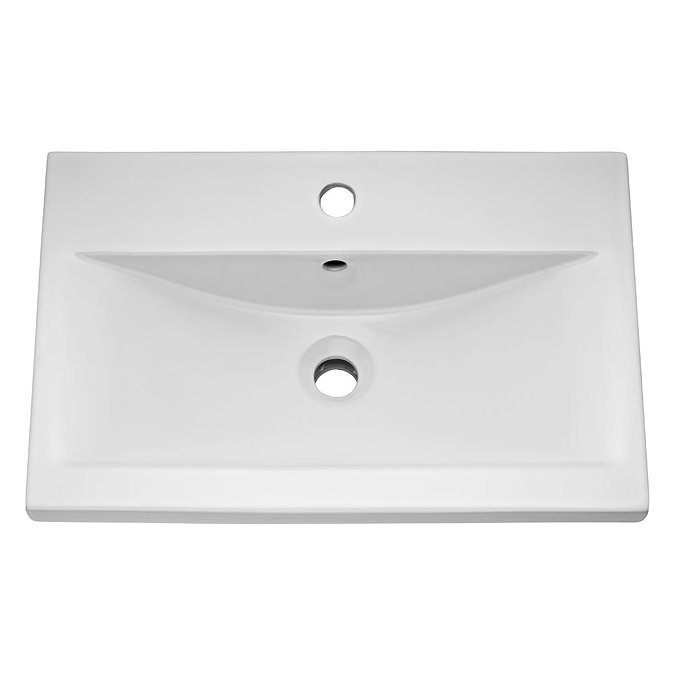 Brooklyn Bathroom Suite - Black with Chrome Handle - 500mm Wall Hung Vanity & Toilet Feature Large