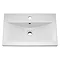 Brooklyn Bathroom Suite - Black with Chrome Handle - 500mm Wall Hung Vanity & Toilet Feature Large