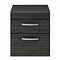 Brooklyn 605mm Black 2 Drawer Wall Hung Cabinet inc Counter Top Basin  Standard Large Image