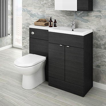 Brooklyn Black Combination Furniture Pack - 1100mm Wide  Feature Large Image
