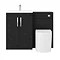 Brooklyn Black Modern Sink Vanity Unit + Toilet Package  additional Large Image