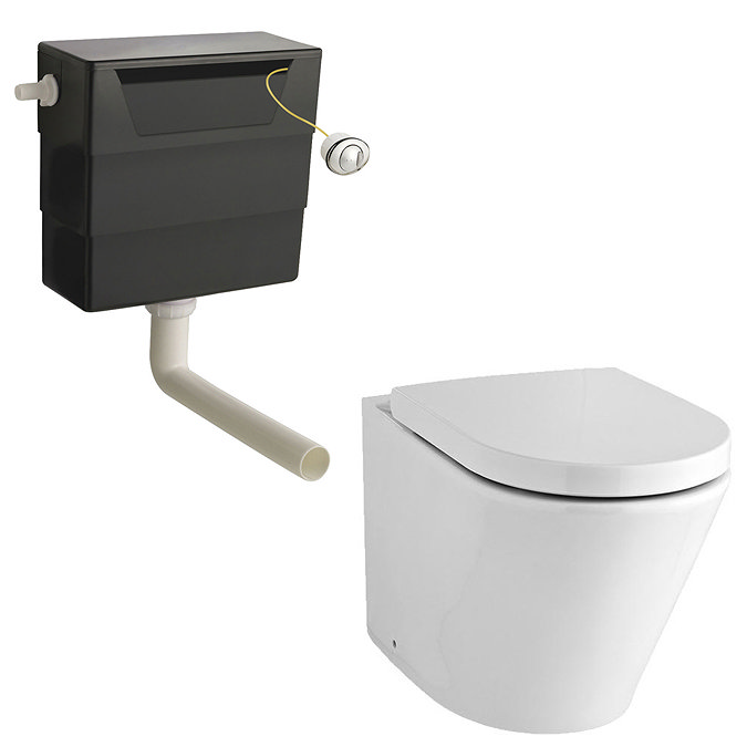 Brooklyn Black Modern Sink Vanity Unit + Toilet Package  Newest Large Image