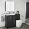 Brooklyn Black Modern Sink Vanity Unit + Toilet Package Large Image