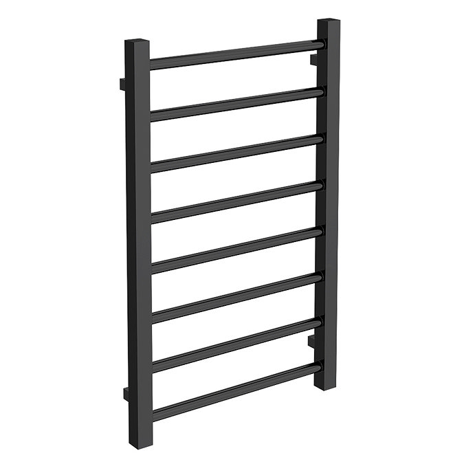 Brooklyn Black Nickel 800 x 500mm Straight Heated Towel Rail  Profile Large Image