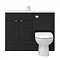 Brooklyn 1100mm Black Slimline Combination Furniture Pack Feature Large Image