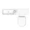 Brooklyn 1100mm Black Slimline Combination Furniture Pack In Bathroom Large Image