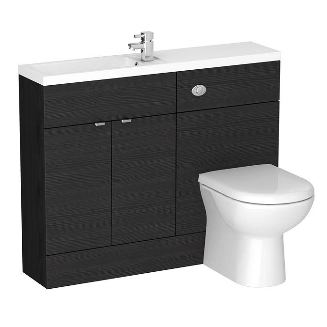 Brooklyn Black Slimline Combination Furniture Pack - 1100mm Wide  Feature Large Image
