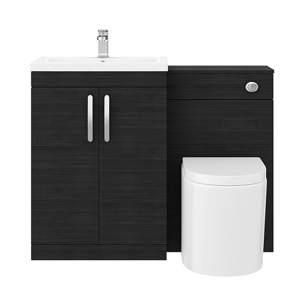 Brooklyn Black Vanity Bathroom Suite at Victorian Plumbing UK