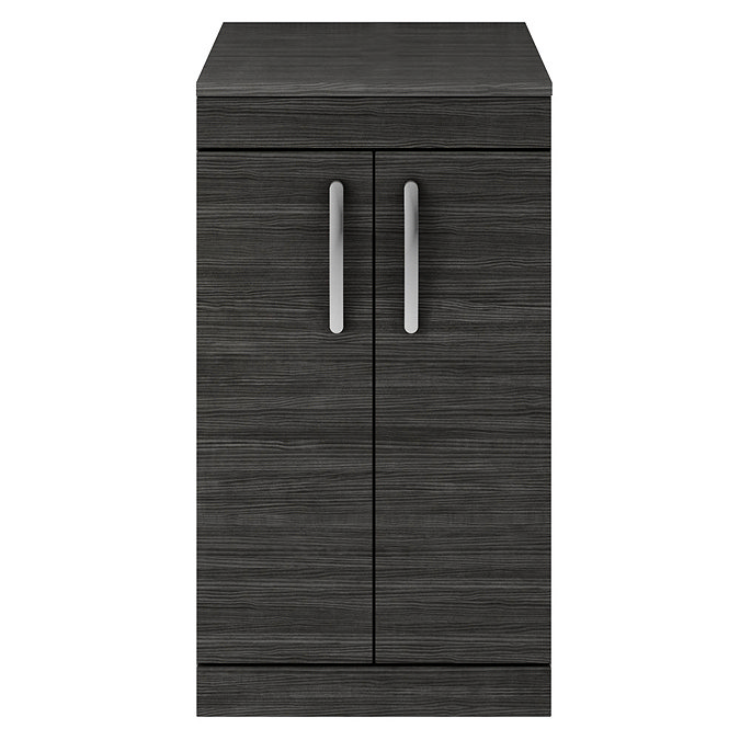 Brooklyn 505mm Black Worktop & Double Door Floor Standing Cabinet  Feature Large Image