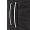 Brooklyn Floor Standing Countertop Vanity Unit - Black - 505mm with Chrome Handles  Standard Large I