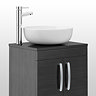 Brooklyn Black Worktop & Double Door Floor Standing Cabinet - 505mm Profile Large Image