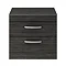 Brooklyn 605mm Black Worktop & Double Drawer Wall Hung Cabinet  Standard Large Image