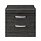 Brooklyn 605mm Black Worktop & Double Drawer Wall Hung Cabinet Standard Large Image